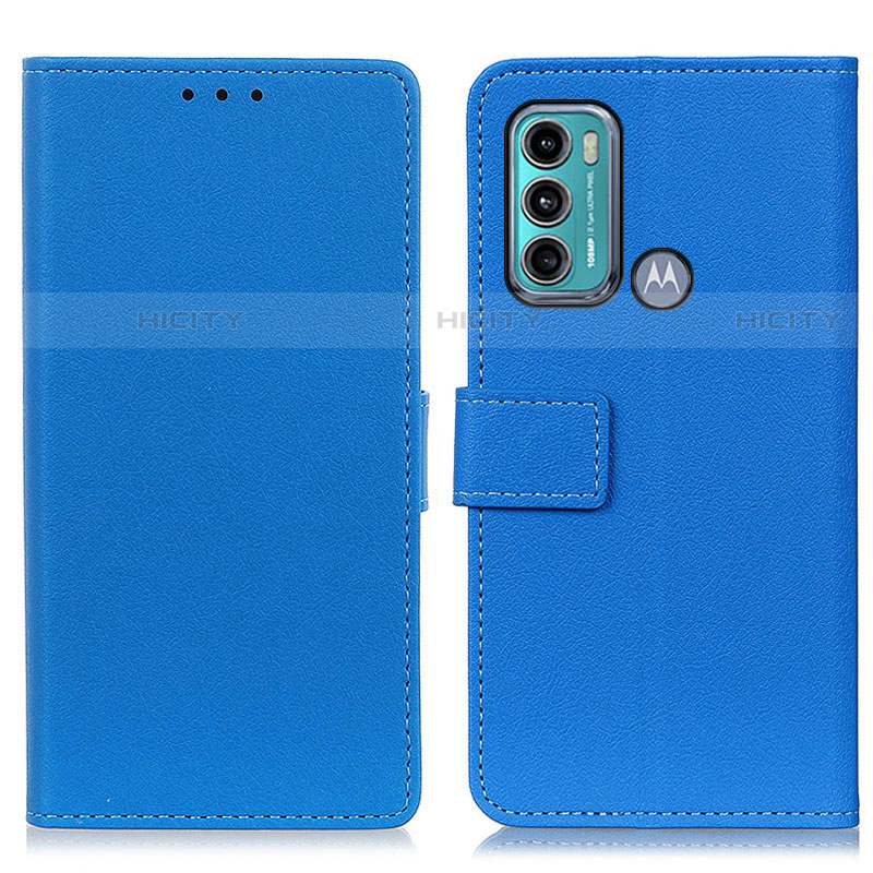 Coque Portefeuille Livre Cuir Etui Clapet M08L pour Motorola Moto G60 Bleu Plus