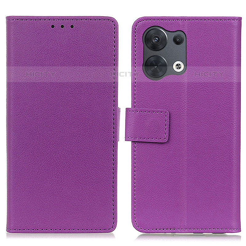 Coque Portefeuille Livre Cuir Etui Clapet M08L pour Oppo Reno9 Pro 5G Violet Plus