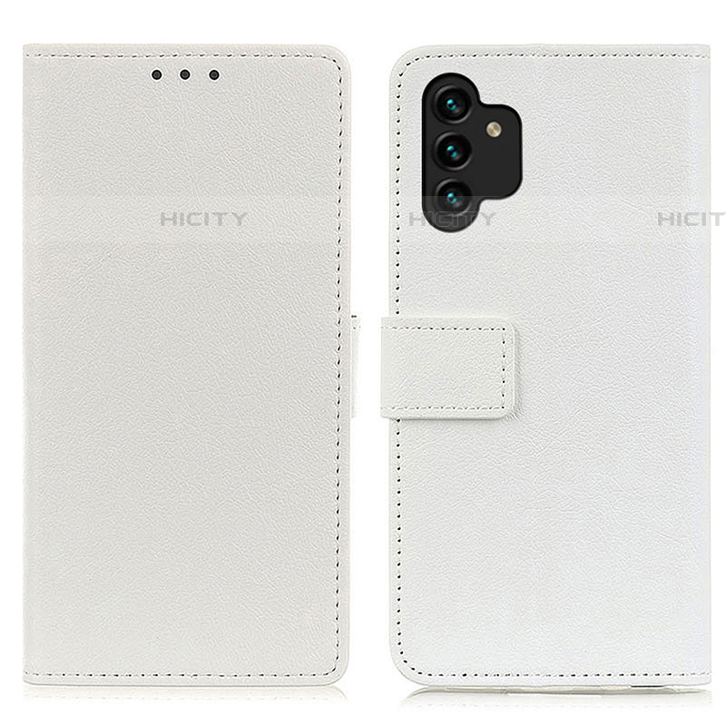 Coque Portefeuille Livre Cuir Etui Clapet M08L pour Samsung Galaxy A04s Blanc Plus
