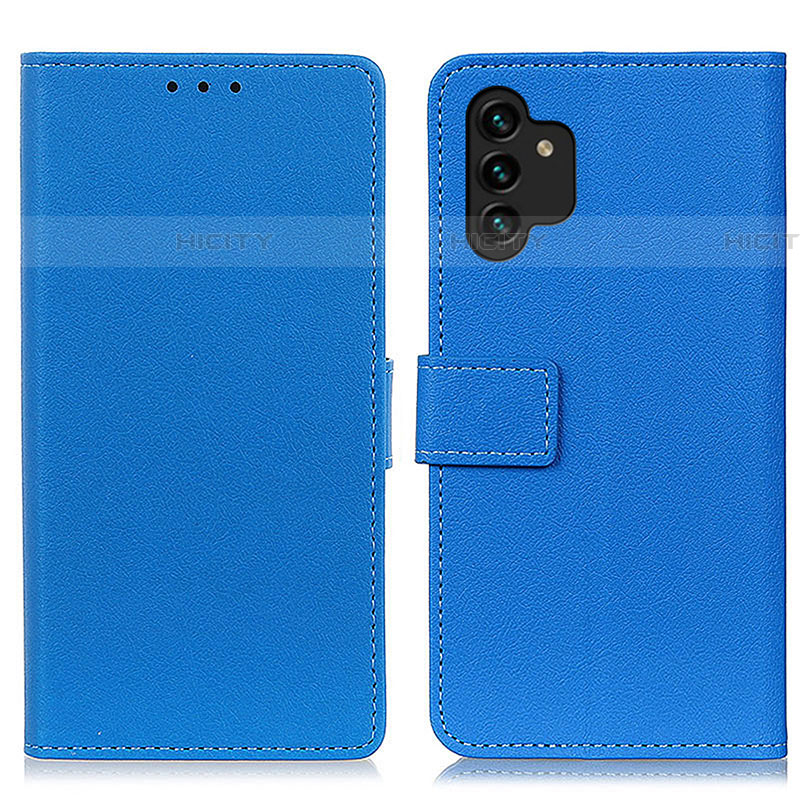 Coque Portefeuille Livre Cuir Etui Clapet M08L pour Samsung Galaxy A04s Bleu Plus
