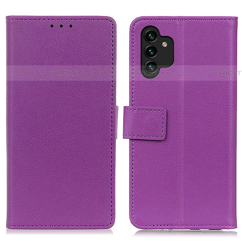Coque Portefeuille Livre Cuir Etui Clapet M08L pour Samsung Galaxy A04s Violet Plus