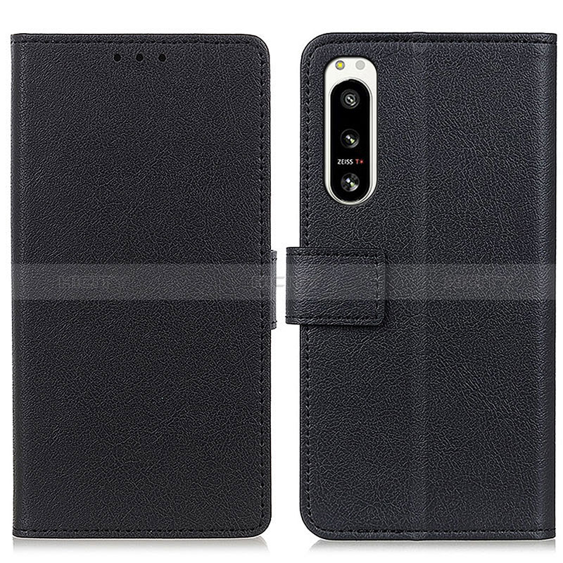 Coque Portefeuille Livre Cuir Etui Clapet M08L pour Sony Xperia 5 IV Noir Plus