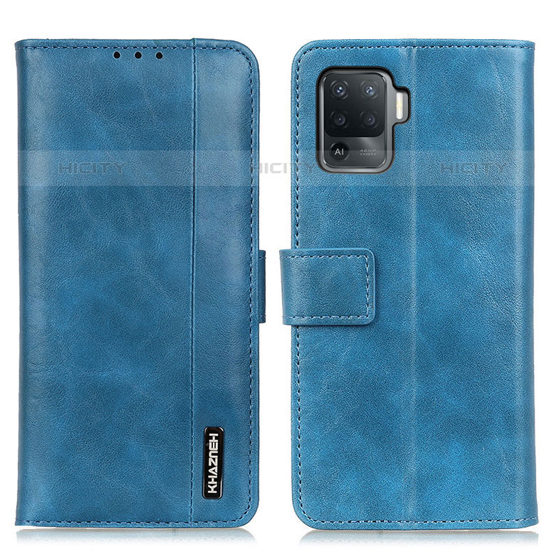 Coque Portefeuille Livre Cuir Etui Clapet M11L pour Oppo A94 4G Bleu Plus