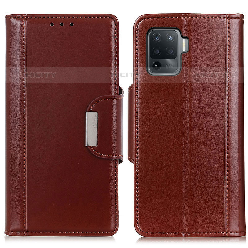 Coque Portefeuille Livre Cuir Etui Clapet M13L pour Oppo A94 4G Marron Plus