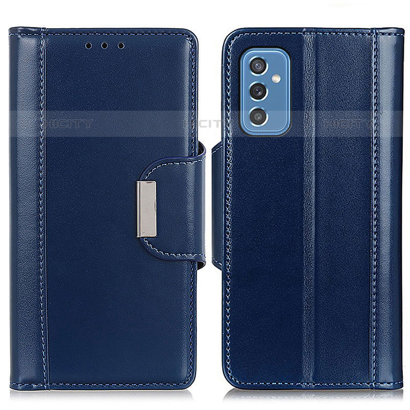 Coque Portefeuille Livre Cuir Etui Clapet M13L pour Samsung Galaxy M52 5G Bleu Plus
