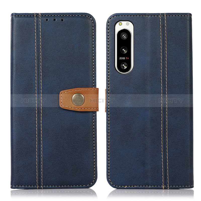 Coque Portefeuille Livre Cuir Etui Clapet M16L pour Sony Xperia 5 IV Bleu Plus