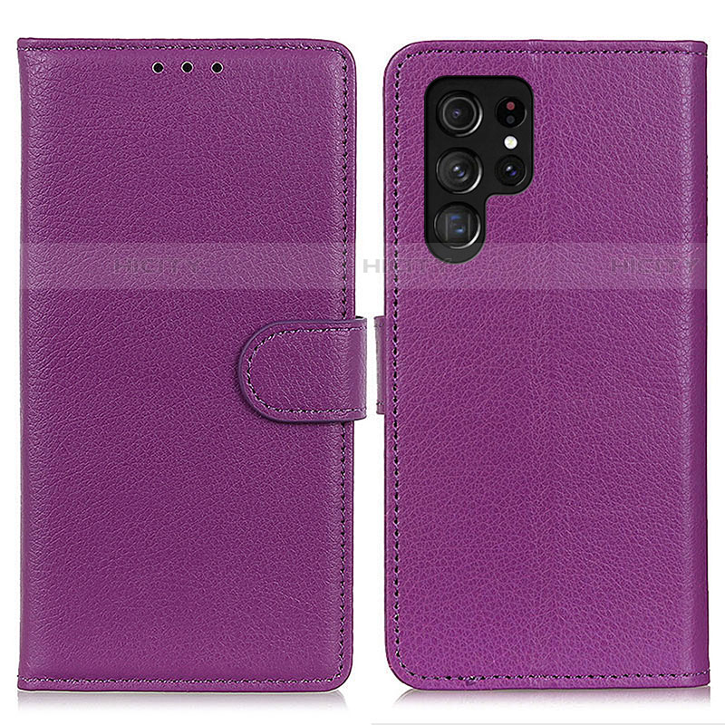Coque Portefeuille Livre Cuir Etui Clapet M18L pour Samsung Galaxy S21 Ultra 5G Violet Plus