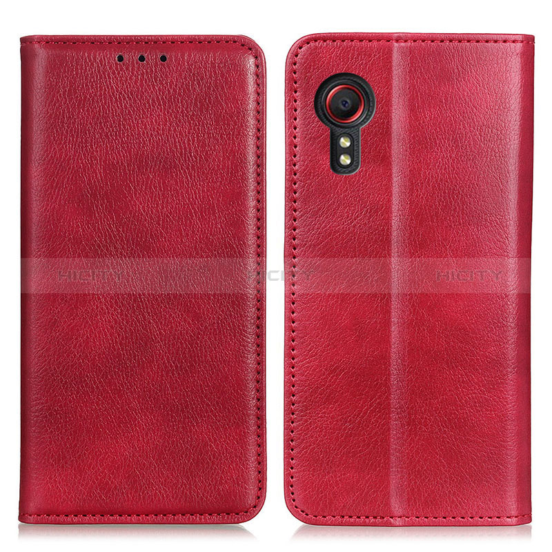 Coque Portefeuille Livre Cuir Etui Clapet N01P pour Samsung Galaxy XCover 5 SM-G525F Rouge Plus