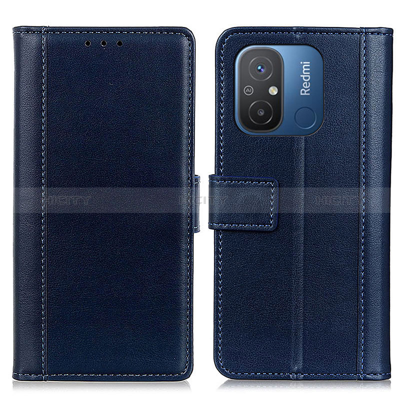 Coque Portefeuille Livre Cuir Etui Clapet N02P pour Xiaomi Poco C55 Bleu Plus