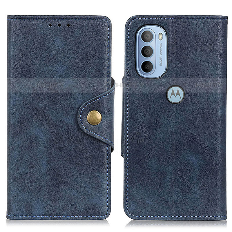 Coque Portefeuille Livre Cuir Etui Clapet N03P pour Motorola Moto G41 Bleu Plus