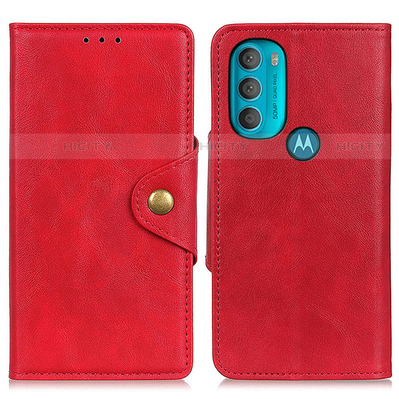 Coque Portefeuille Livre Cuir Etui Clapet N03P pour Motorola Moto G71 5G Rouge Plus