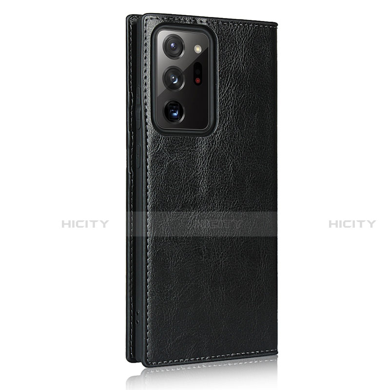 Coque Portefeuille Livre Cuir Etui Clapet N04 pour Samsung Galaxy Note 20 Ultra 5G Noir Plus