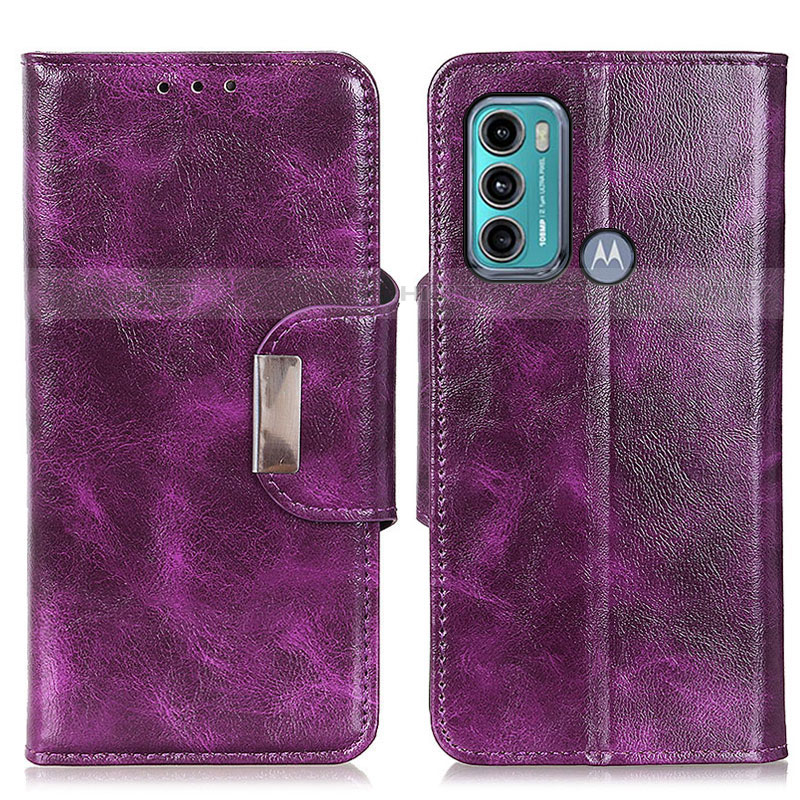 Coque Portefeuille Livre Cuir Etui Clapet N04P pour Motorola Moto G40 Fusion Violet Plus