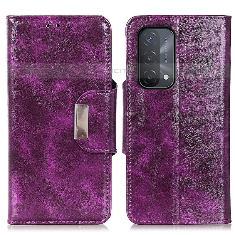 Coque Portefeuille Livre Cuir Etui Clapet N04P pour OnePlus Nord N200 5G Violet Plus