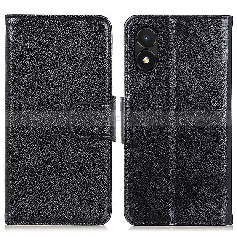 Coque Portefeuille Livre Cuir Etui Clapet N05P pour Huawei Honor X5 Noir Plus
