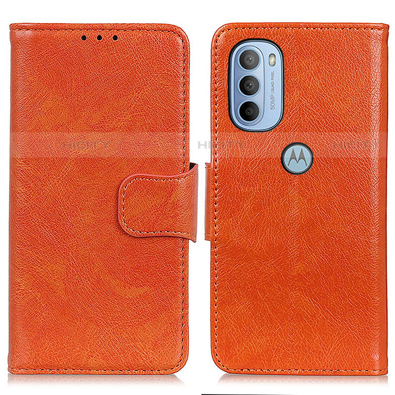Coque Portefeuille Livre Cuir Etui Clapet N05P pour Motorola Moto G41 Orange Plus