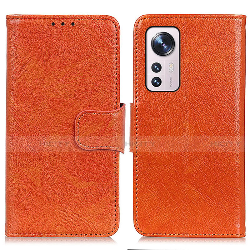 Coque Portefeuille Livre Cuir Etui Clapet N05P pour Xiaomi Mi 12 5G Orange Plus