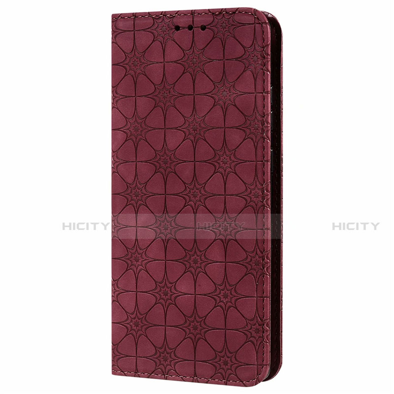 Coque Portefeuille Livre Cuir Etui Clapet N06 pour Samsung Galaxy Note 20 5G Vin Rouge Plus