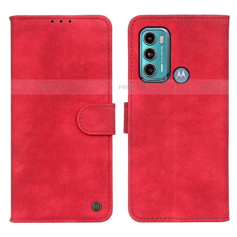 Coque Portefeuille Livre Cuir Etui Clapet N06P pour Motorola Moto G40 Fusion Rouge Plus
