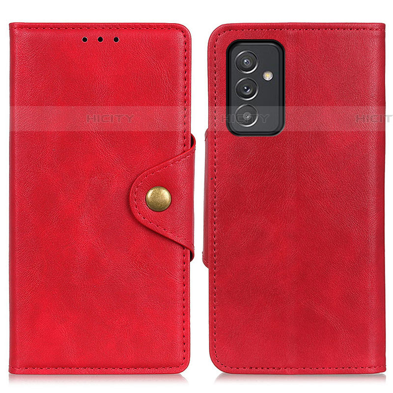 Coque Portefeuille Livre Cuir Etui Clapet N06P pour Samsung Galaxy A05s Rouge Plus