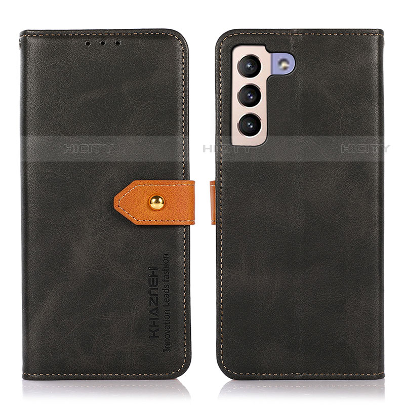 Coque Portefeuille Livre Cuir Etui Clapet N07P pour Samsung Galaxy S21 Plus 5G Noir Plus