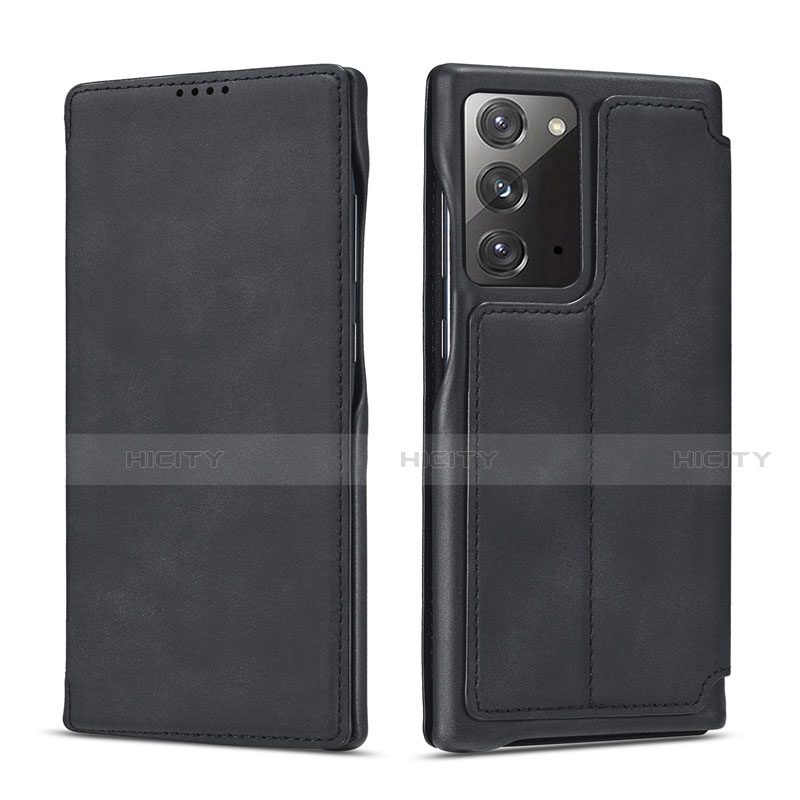 Coque Portefeuille Livre Cuir Etui Clapet N09 pour Samsung Galaxy Note 20 5G Noir Plus