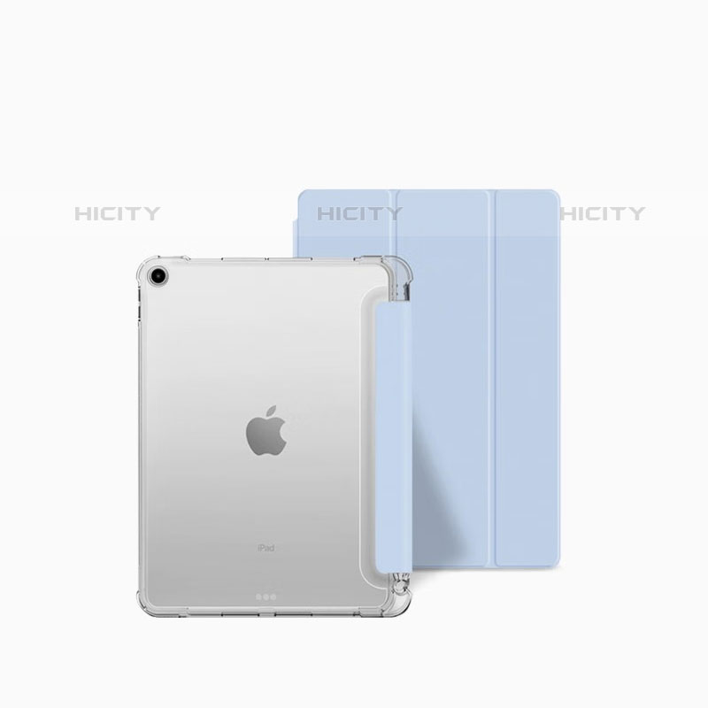 Coque Portefeuille Livre Cuir Etui Clapet P04 pour Apple iPad 10.2 (2020) Bleu Ciel Plus