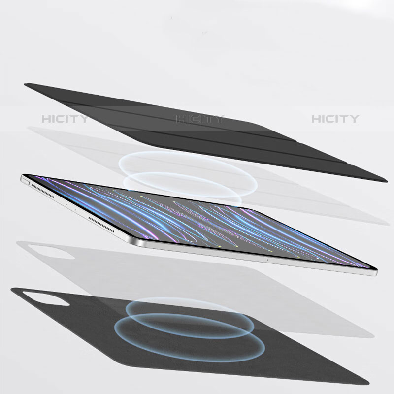 Coque Portefeuille Livre Cuir Etui Clapet P04 pour Apple iPad Pro 11 (2020) Noir Plus
