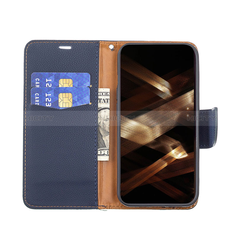 Coque Portefeuille Livre Cuir Etui Clapet pour Apple iPhone 14 Pro Max Bleu Royal Plus