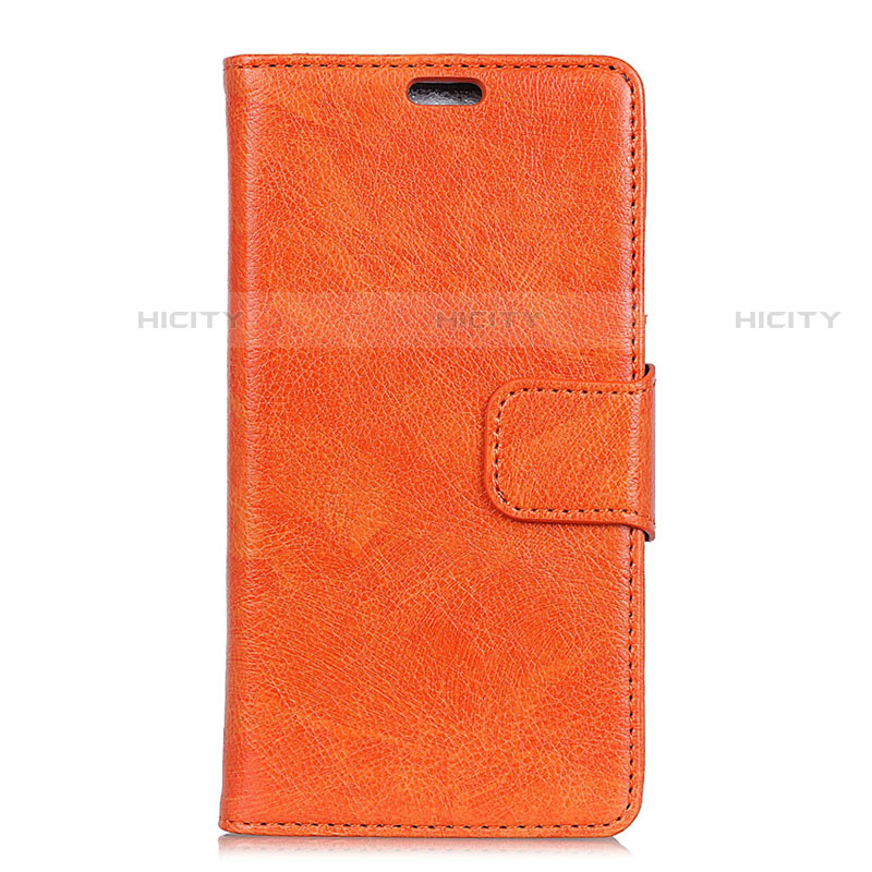 Coque Portefeuille Livre Cuir Etui Clapet pour Asus Zenfone Max ZB555KL Orange Plus