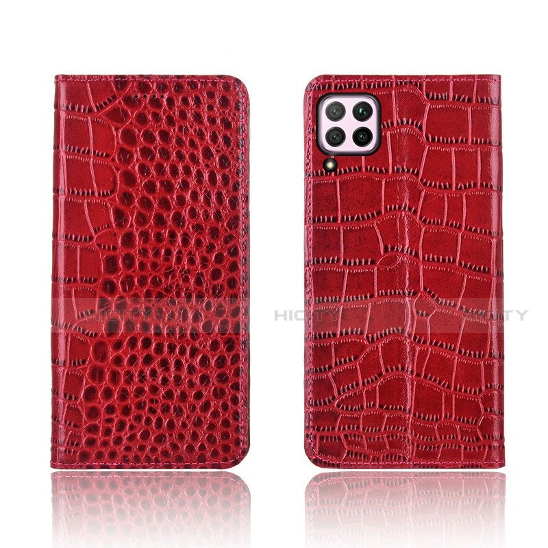Coque Portefeuille Livre Cuir Etui Clapet pour Huawei P40 Lite Rouge Plus