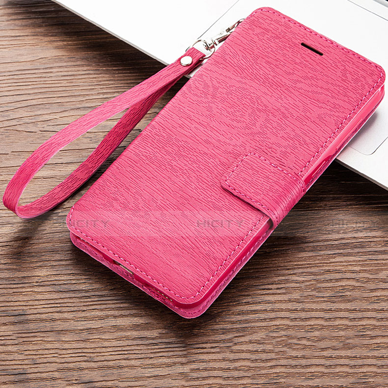 Coque Portefeuille Livre Cuir Etui Clapet pour Huawei Y6s Rose Rouge Plus