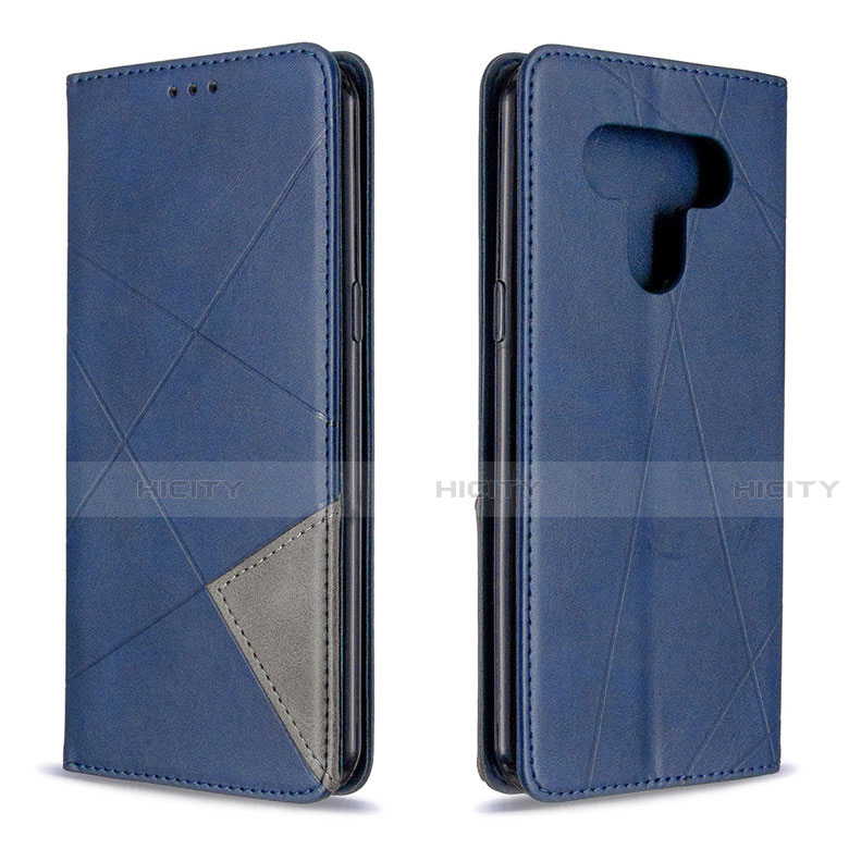 Coque Portefeuille Livre Cuir Etui Clapet pour LG K51 Bleu Plus
