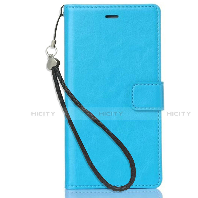 Coque Portefeuille Livre Cuir Etui Clapet pour Nokia X3 Bleu Ciel Plus