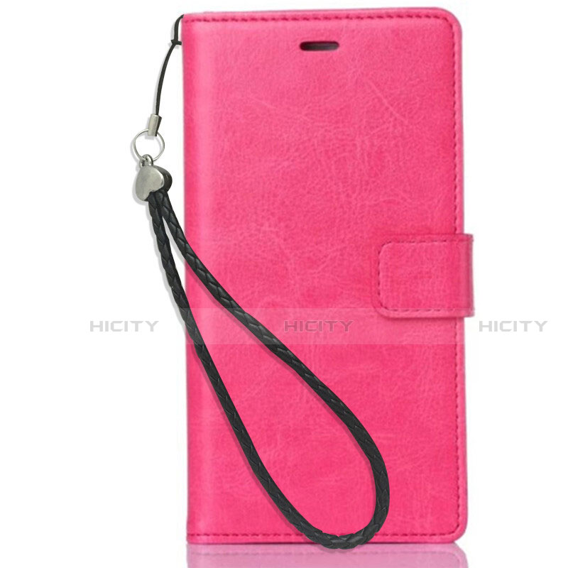 Coque Portefeuille Livre Cuir Etui Clapet pour Nokia X3 Rose Rouge Plus