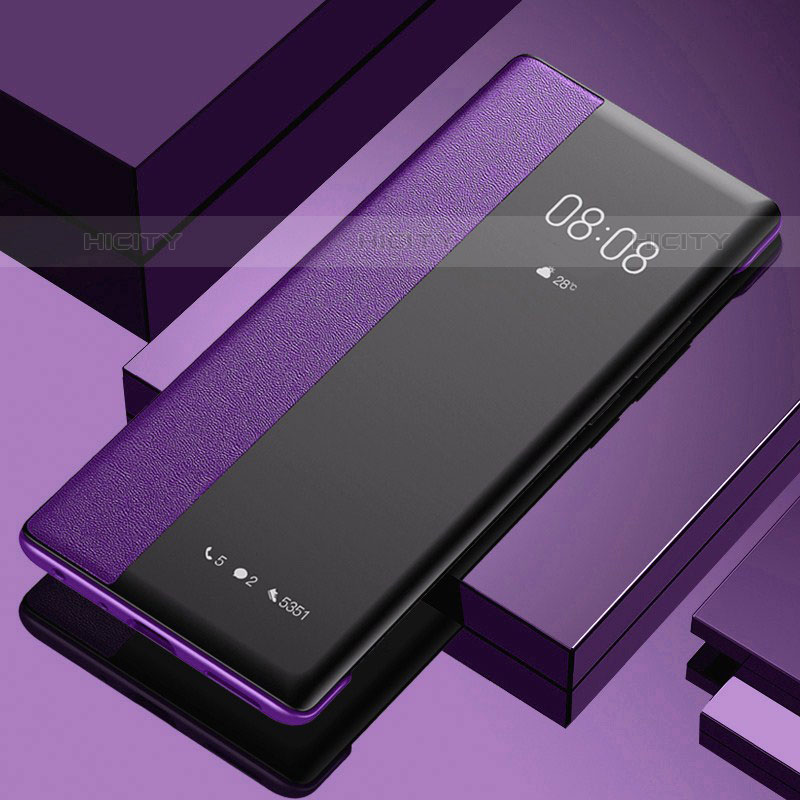 Coque Portefeuille Livre Cuir Etui Clapet pour OnePlus Nord N300 5G Violet Plus