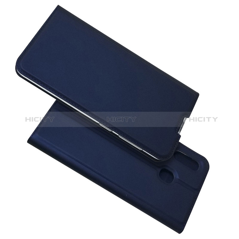 Coque Portefeuille Livre Cuir Etui Clapet pour Samsung Galaxy A20 Bleu Plus