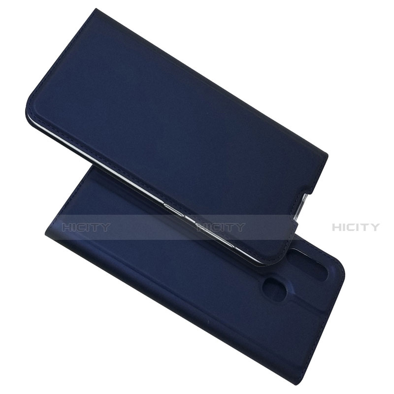 Coque Portefeuille Livre Cuir Etui Clapet pour Samsung Galaxy A30 Bleu Plus