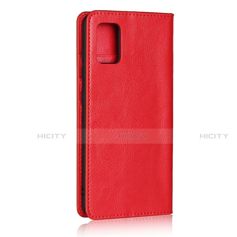 Coque Portefeuille Livre Cuir Etui Clapet pour Samsung Galaxy A51 4G Rouge Plus