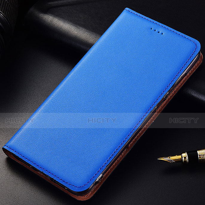 Coque Portefeuille Livre Cuir Etui Clapet pour Samsung Galaxy A6s Bleu Plus
