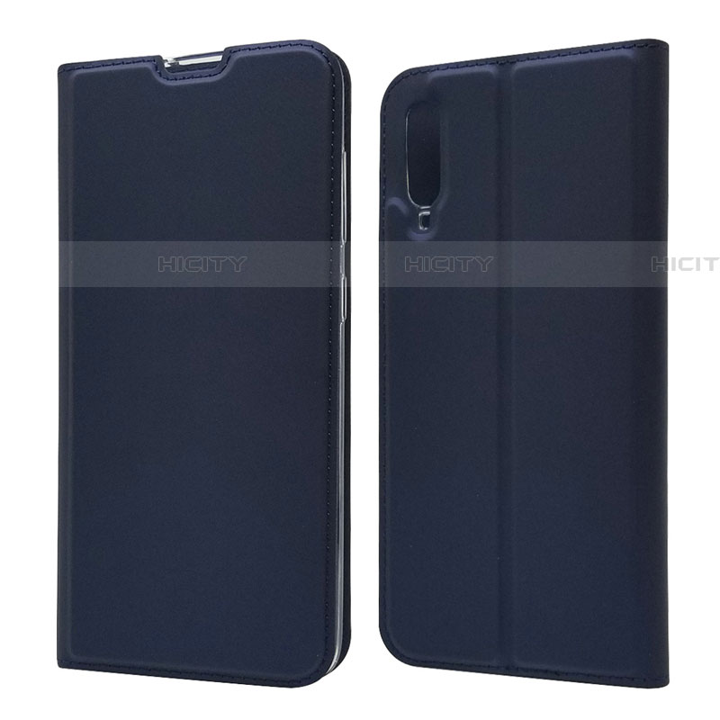 Coque Portefeuille Livre Cuir Etui Clapet pour Samsung Galaxy A70S Bleu Plus