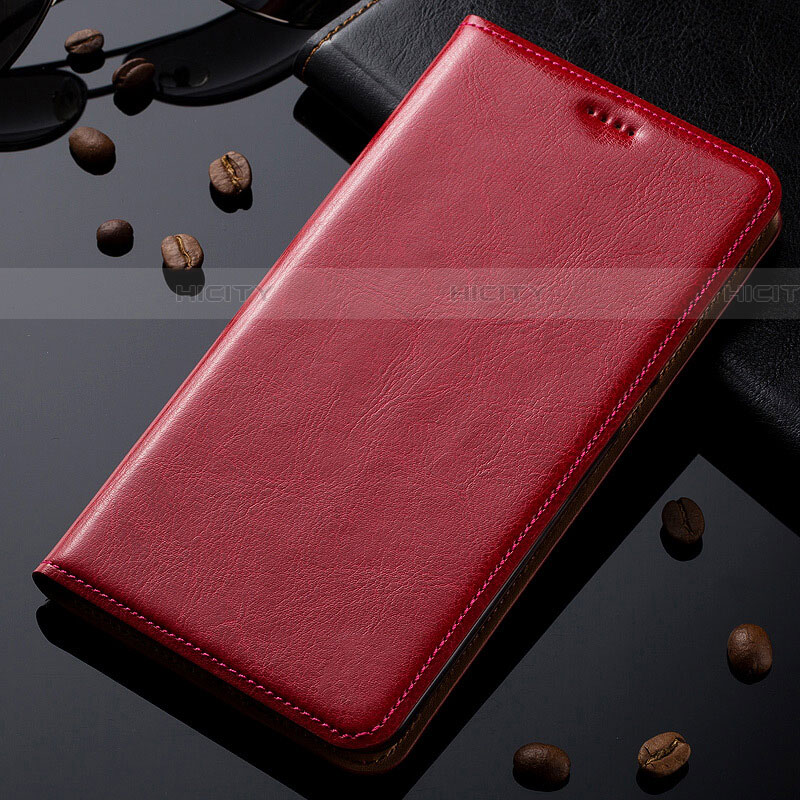 Coque Portefeuille Livre Cuir Etui Clapet pour Samsung Galaxy A81 Rouge Plus