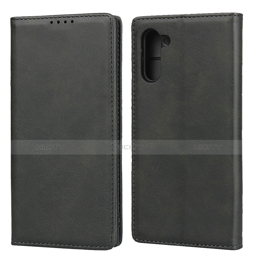 Coque Portefeuille Livre Cuir Etui Clapet pour Samsung Galaxy Note 10 Noir Plus