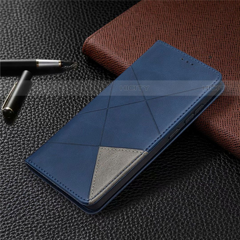 Coque Portefeuille Livre Cuir Etui Clapet pour Samsung Galaxy S20 Lite 5G Bleu Plus