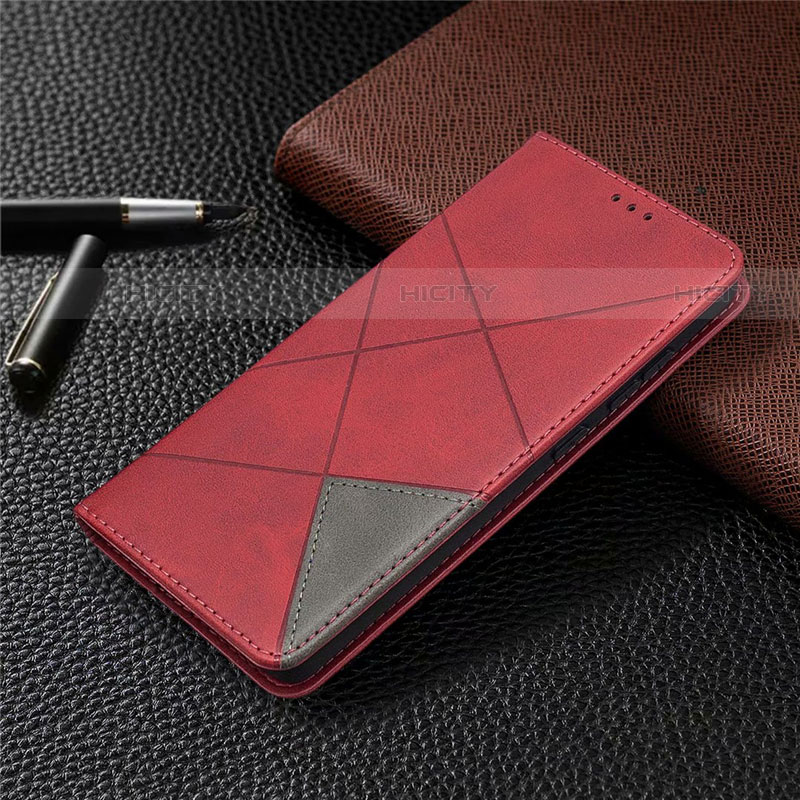 Coque Portefeuille Livre Cuir Etui Clapet pour Samsung Galaxy S20 Lite 5G Rouge Plus