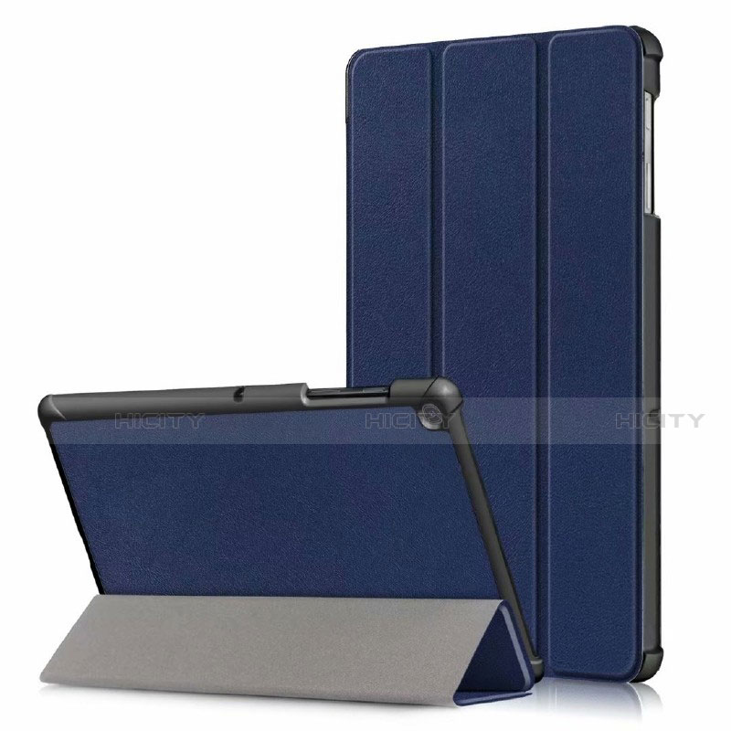 Coque Portefeuille Livre Cuir Etui Clapet pour Samsung Galaxy Tab S5e 4G 10.5 SM-T725 Bleu Plus