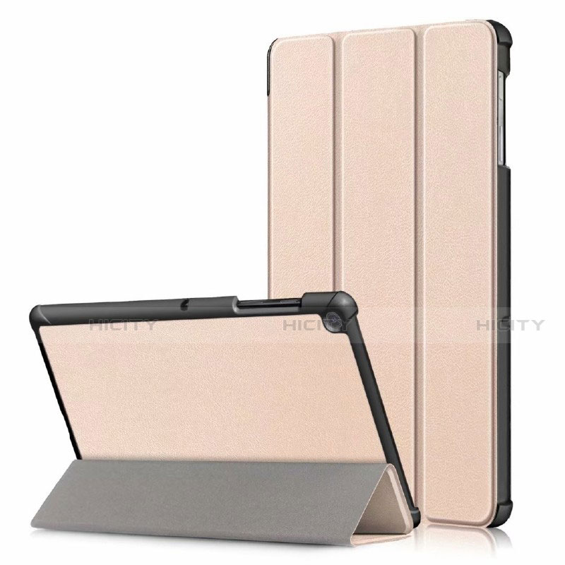 Coque Portefeuille Livre Cuir Etui Clapet pour Samsung Galaxy Tab S5e 4G 10.5 SM-T725 Or Plus