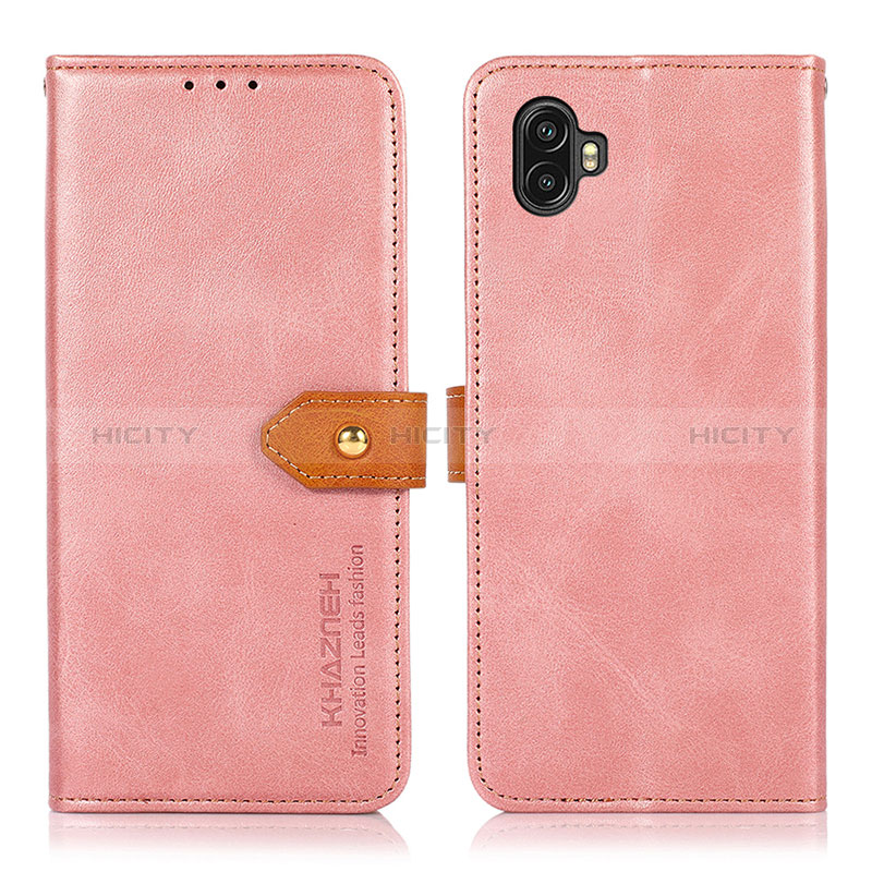 Coque Portefeuille Livre Cuir Etui Clapet pour Samsung Galaxy Xcover Pro 2 5G Rose Plus