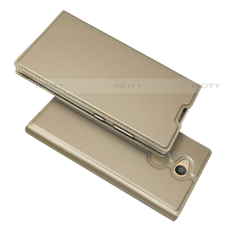 Coque Portefeuille Livre Cuir Etui Clapet pour Sony Xperia L2 Or Plus