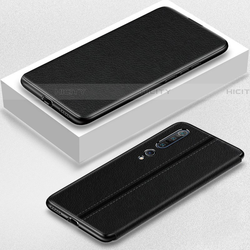 Coque Portefeuille Livre Cuir Etui Clapet pour Xiaomi Mi 10 Pro Noir Plus